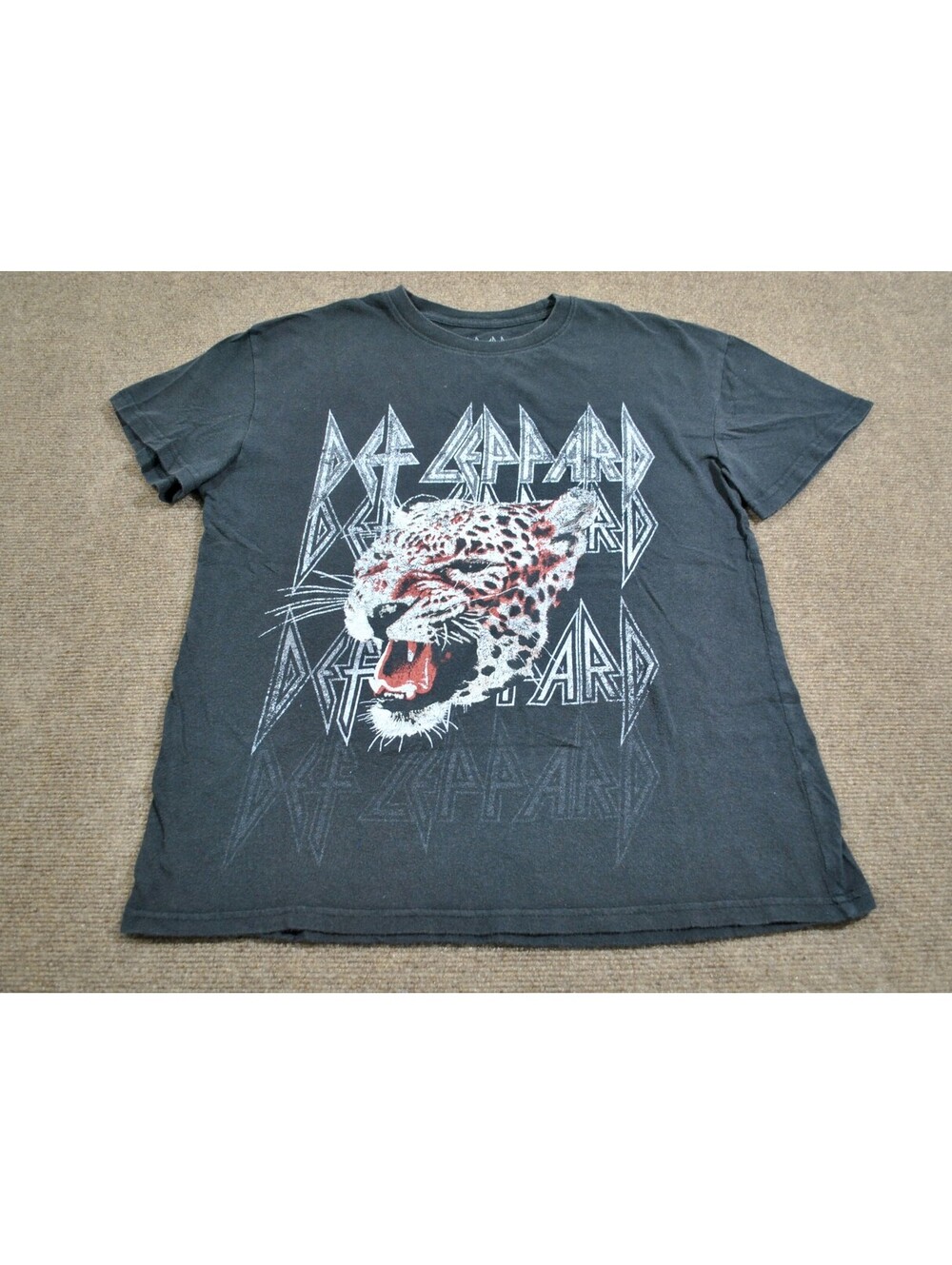 Def Leppard Band Rock & Roll Tour Album Music Black Shirt Size Small